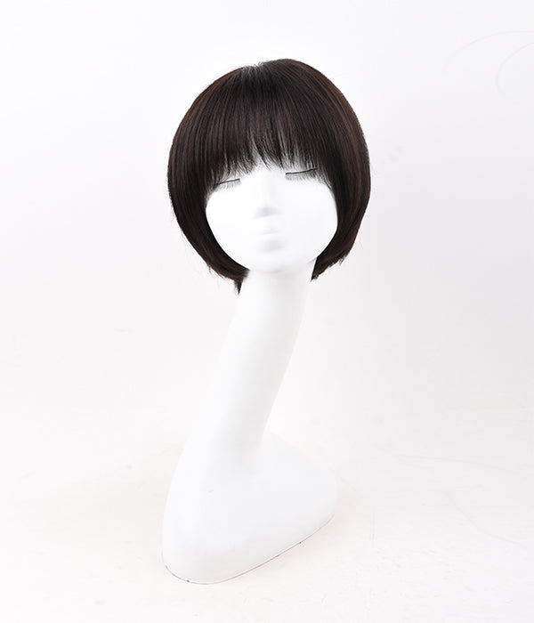 Rebecca 100% Human Hair Full Lace Wigs Fashion Textured Short Wig With Bangs