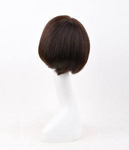 Rebecca 100% Human Hair Full Lace Wigs Fashion Textured Short Wig With Bangs