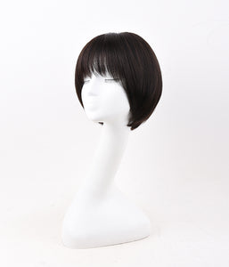 Rebecca 100% Human Hair Full Lace Wigs Fashion Textured Short Wig With Bangs