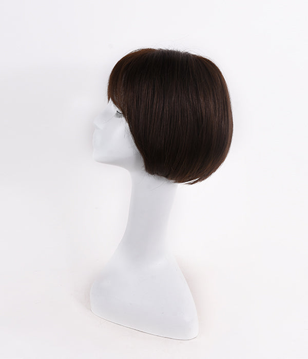 Rebecca 100% Human Hair Full Lace Wigs Fashion Textured Short Wig With Bangs