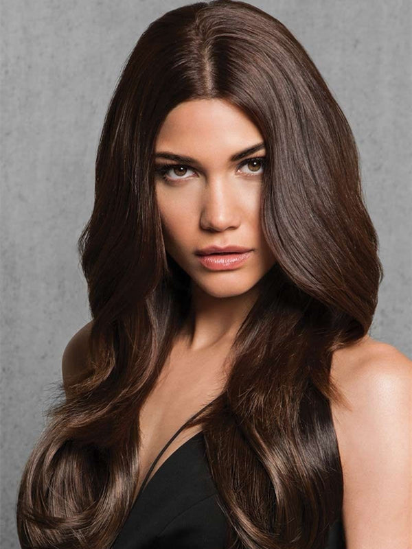 Rebecca 100% Human Hair Mono Top Wigs Fashion Brown Color Straight Hair Lace Wigs