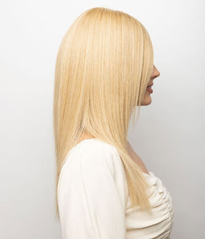 Rebecca 130% Density Honey Blonde Highlights Straight Hair Wigs With Silk Top