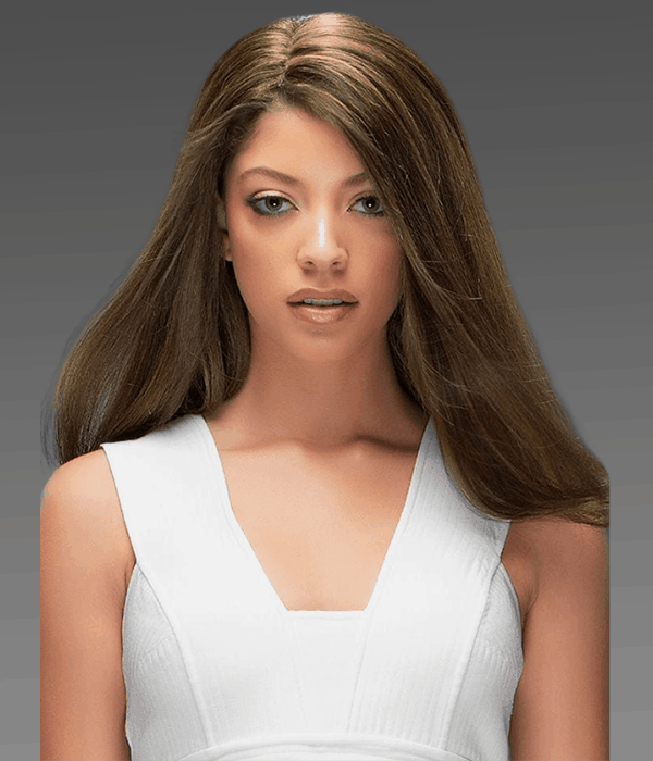 Rebecca 4.25"×4.5" Lace Front Wig Long Medium Brown Silk Top Wigs