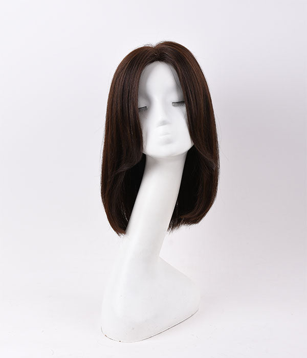 Rebecca Beginner Friendly Straight Bob Wigs Coffee Color Wigs Natural Looking