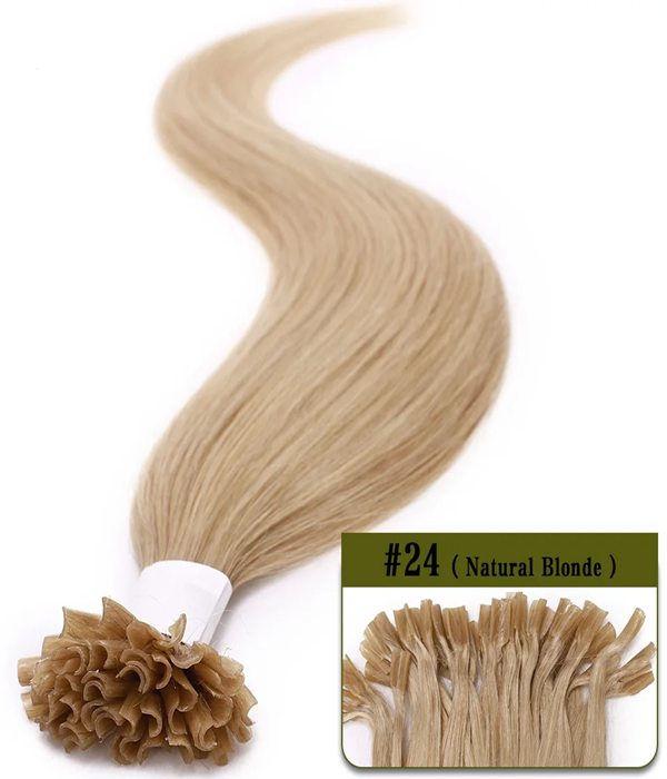 Rebecca Hair U Tips Hair Extension 100% Real Human Hair Pure Color Straight Hair 50 Strands