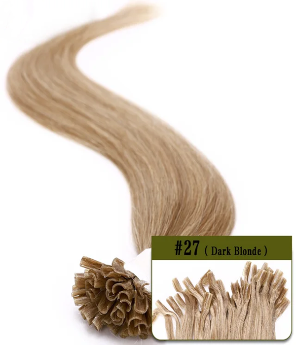 Rebecca Hair U Tips Hair Extension 100% Real Human Hair Pure Color Straight Hair 50 Strands