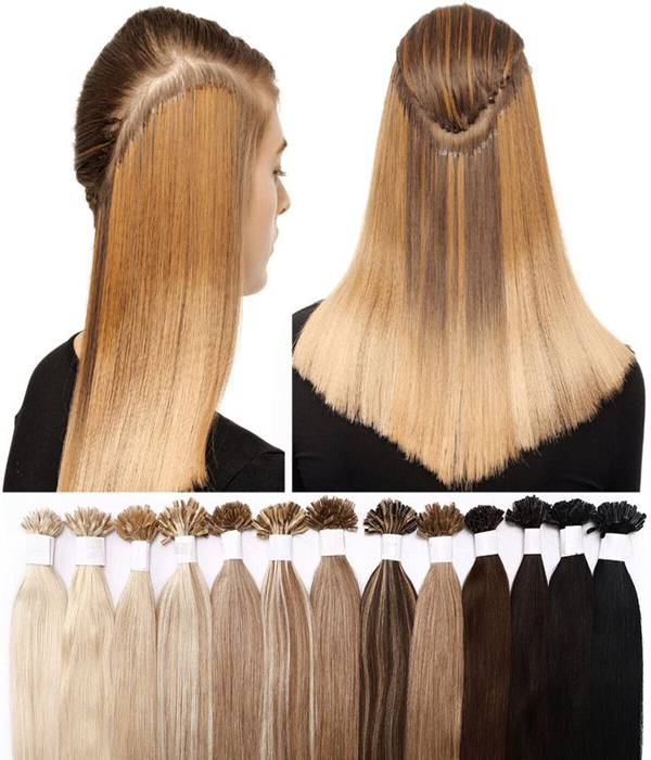 Rebecca Hair U Tips Hair Extension 100% Real Human Hair Pure Color Straight Hair 50 Strands