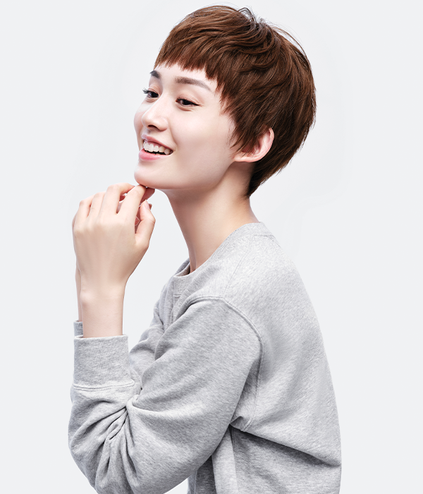 Rebecca Light Coffee Color Short Wigs Breathable 100% Human Hair Mono Top Wigs