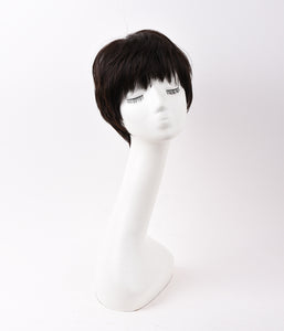 Rebecca Light Coffee Color Short Wigs Breathable 100% Human Hair Mono Top Wigs