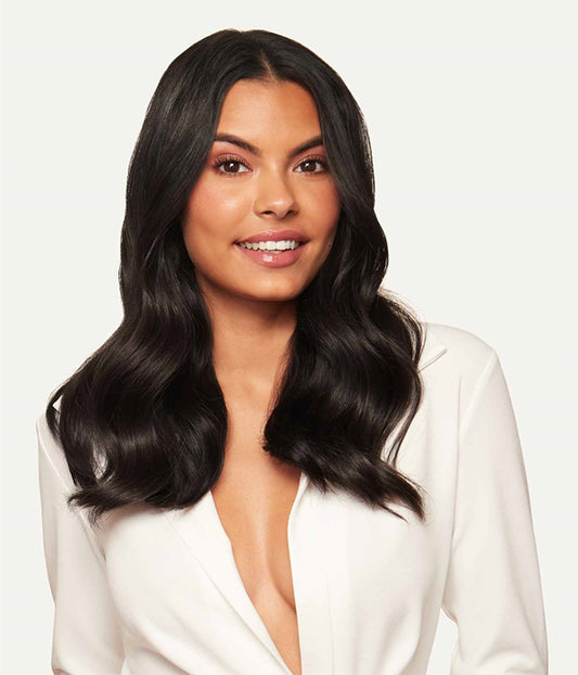 Rebecca Natural Black 4.5"×4.5" Remy Human Hair Wigs Silk Top Lace Frontal Wigs