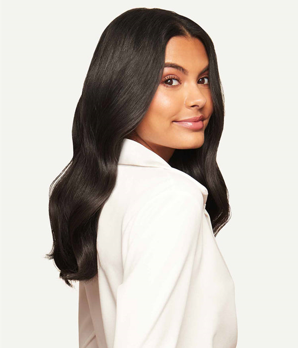 Rebecca Natural Black 4.5"×4.5" Remy Human Hair Wigs Silk Top Lace Frontal Wigs