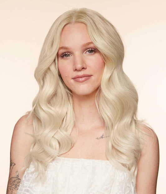 Rebecca Platinum Blonde Silk Top Human Hair Wigs 120% Density Glueless Wigs