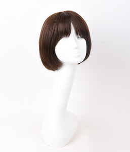 Rebecca Ready Go Short Bob Wigs Natural Color 100% Full Lace Human Hair Wig