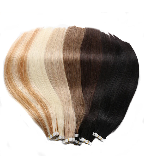 Rebecca Remy Human Hair Double Sided Hair Extensions Tape Ins 20 Pieces - #1B Natural Black