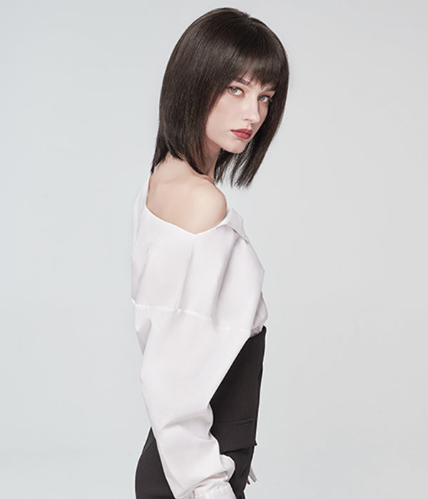 Rebecca Short Bob Wigs Glueless 100% Human Hair Full Lace Wigs Natural Color