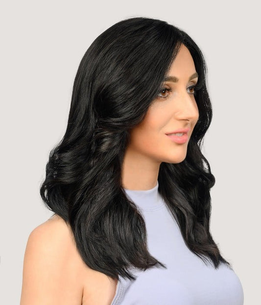 Rebecca Silk Top Remy Human Hair Wigs Natural Color 100% Hand-tied Straight Hair Wig