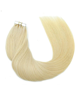 Rebecca Tape in Hair Extensions Blonde Tape in Extensions Remy Hair Straight Natural Tape in Real Human Hair- #613 Blonde