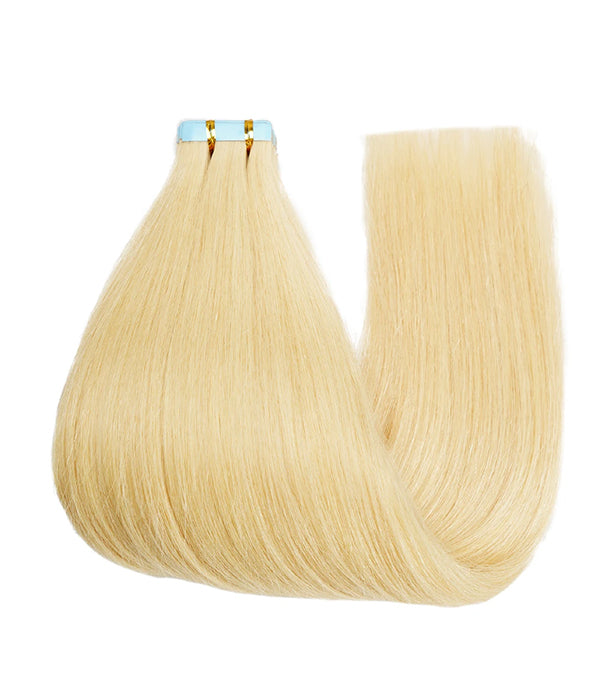 Rebecca Tape in Hair Extensions Blonde Tape in Extensions Remy Hair Straight Natural Tape in Real Human Hair- #613 Blonde