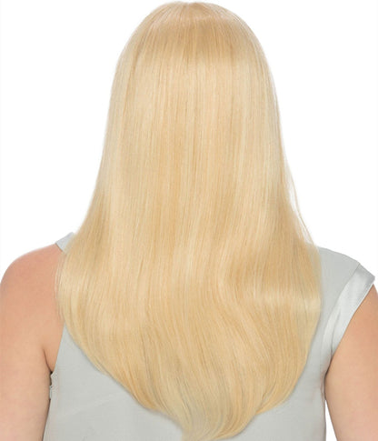Rebecca #613 Honey Blonde Straight Hair Topper 5.5×5 Mono Top Human Hair Toppers